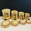 Brown Yellow Floral 4-Piece Canister Set - Image 2