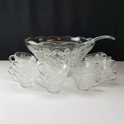 glass punch bowls for sale