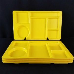 prolon bright yellow food cafeteria trays