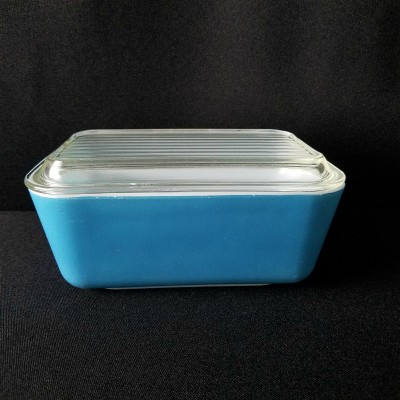Pyrex Blue 502-B Loaf Refrigerator Dish/ 1960’s Primary Blue Pyrex Dish/ A-14 MCM Pyrex PC470