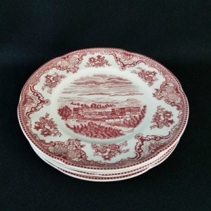 Johnson Brothers Britain Castles Red Pink Plates