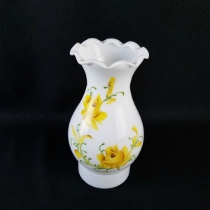 replacement lamp shade yellow roses milk glass